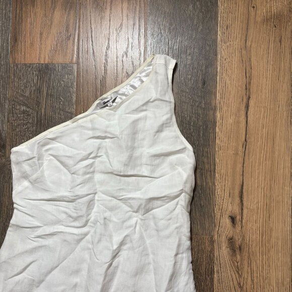 Madewell One-Shoulder Midi Dress Women's Size 6 in Lighthouse White NWT! - Picture 3 of 7